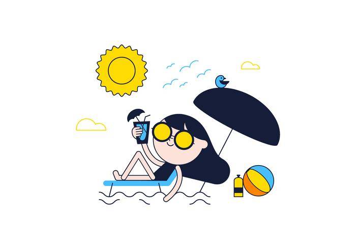 免费日光浴矢量