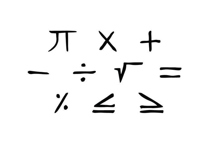 免费手绘数学符号矢量