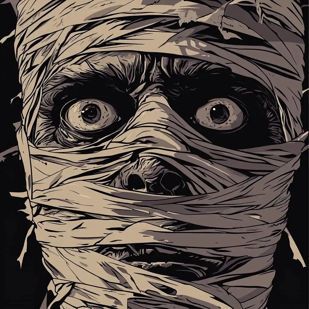 Vector Mummy Bandages Detail Midjourney提示词