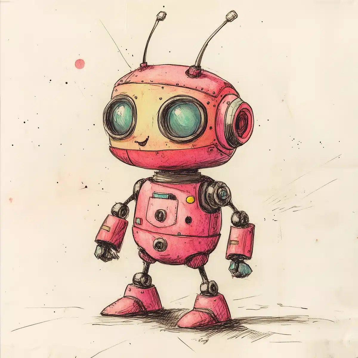 Childlike Robot in Fashion Midjourney提示词