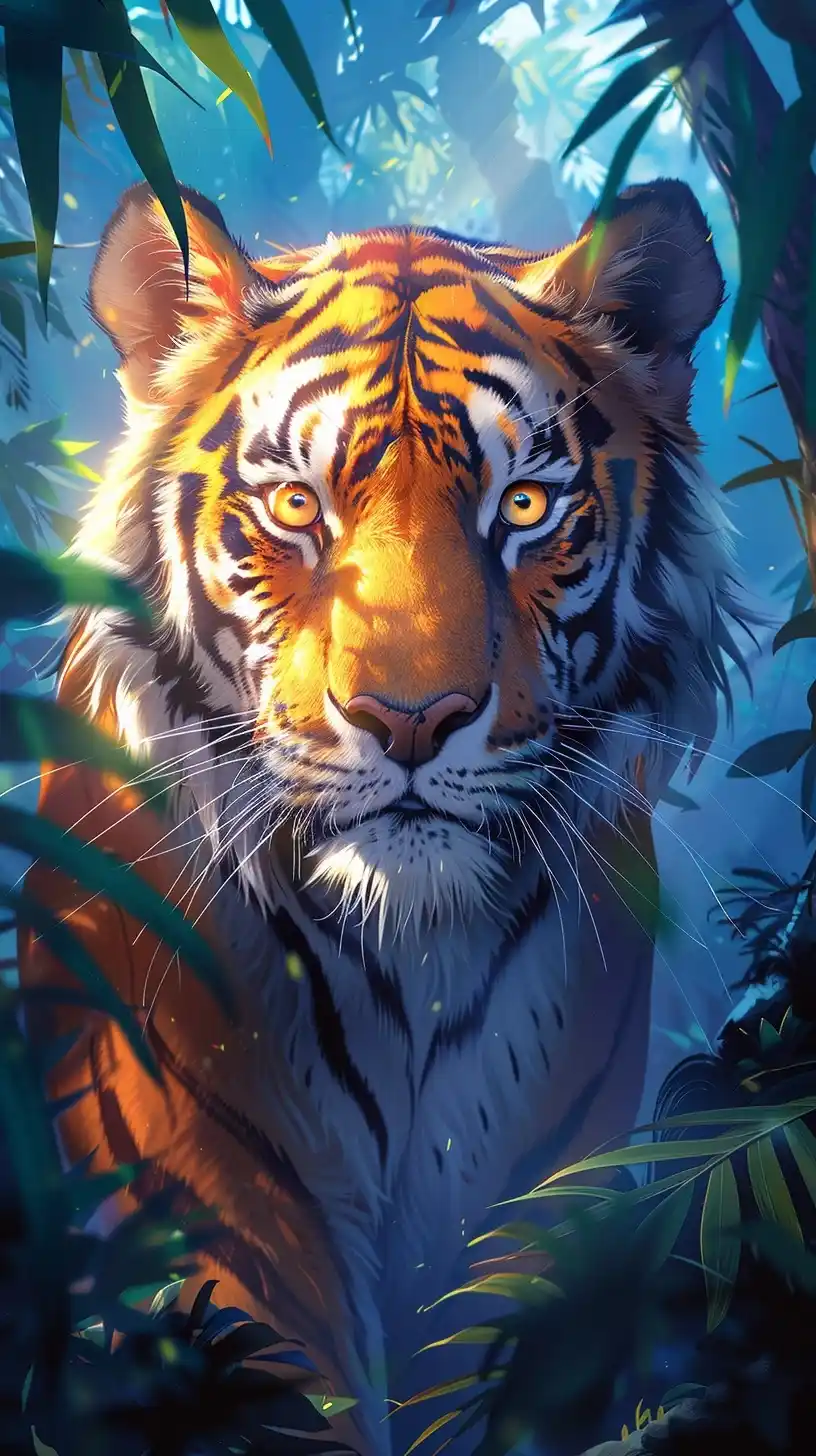 Stylized Tiger Hill Midjourney提示词