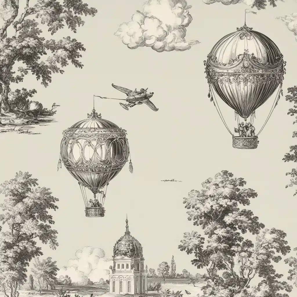 Monochromatic Hot Air Balloons Midjourney提示词
