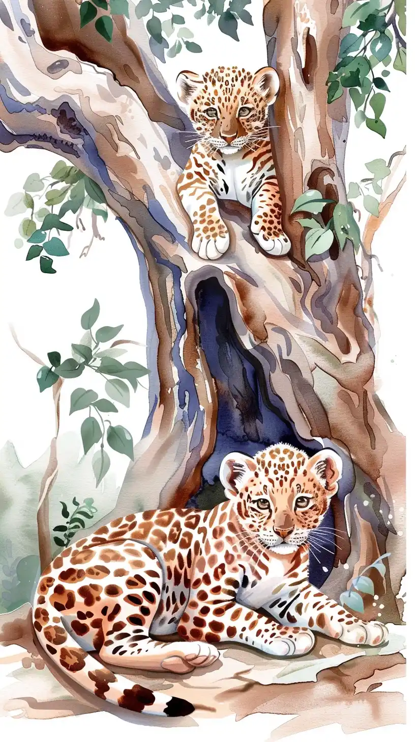Childbook Watercolor Adventure Midjourney提示词