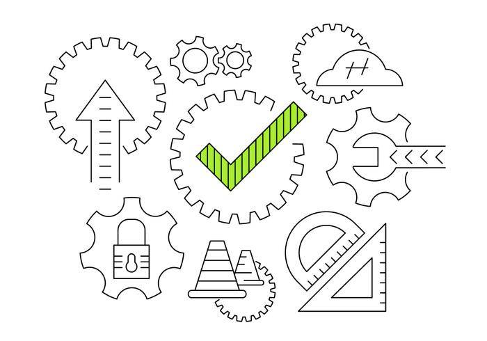 工作齿轮矢量图标