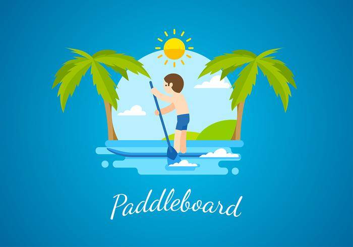 Paddleboard平免费矢量
