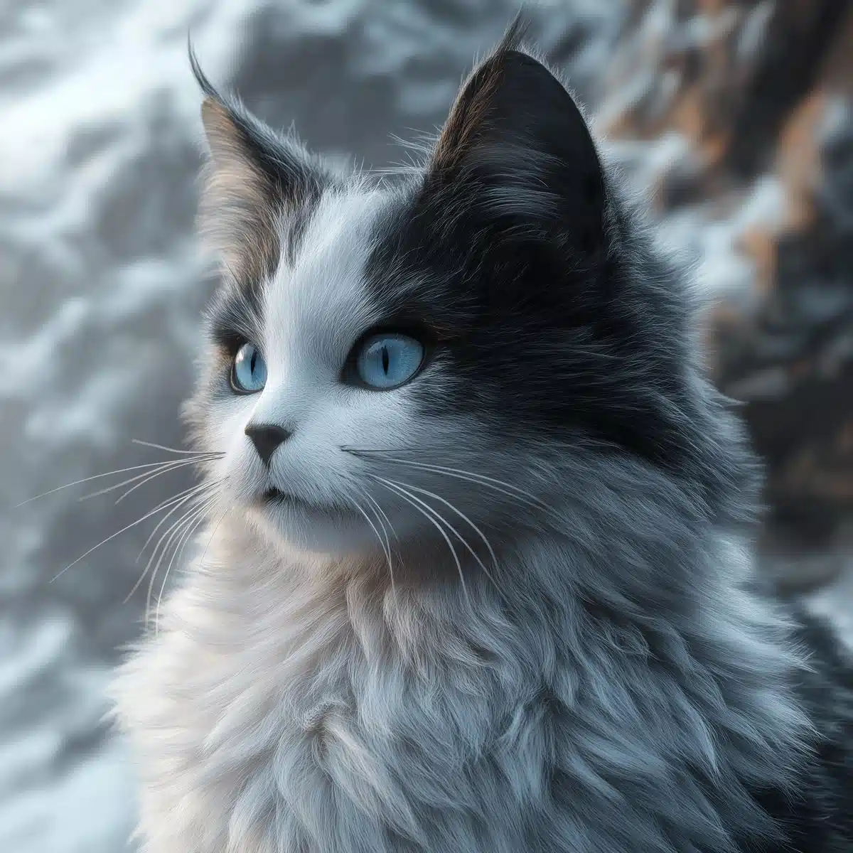 Cinematic Cat in Landscape Midjourney提示词
