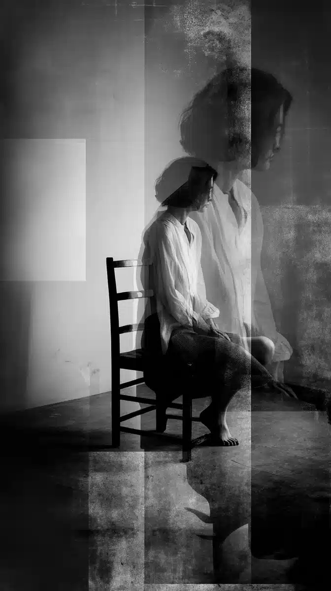 Moody Woman in Room Midjourney提示词
