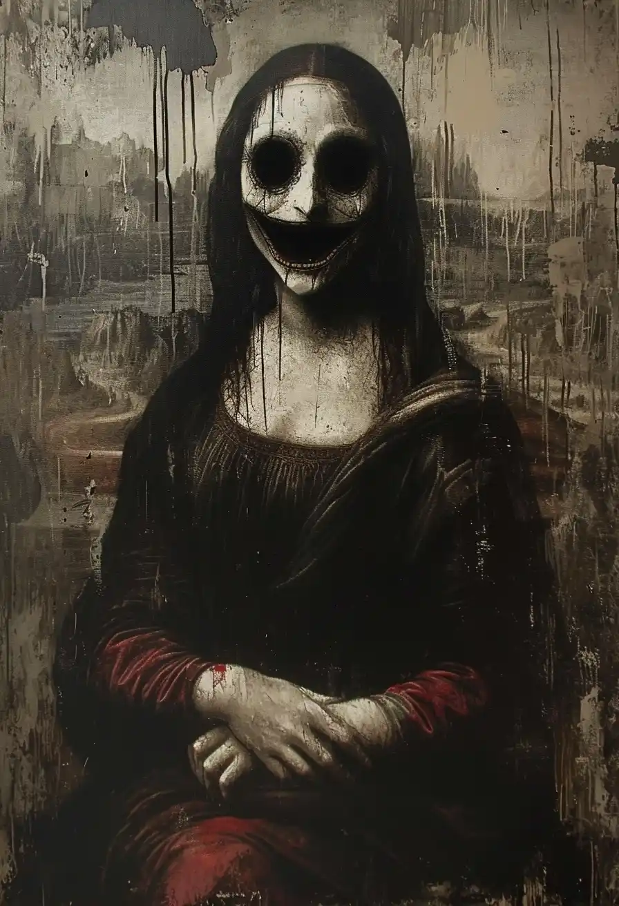 Occult Mona Lisa in Oil Midjourney提示词