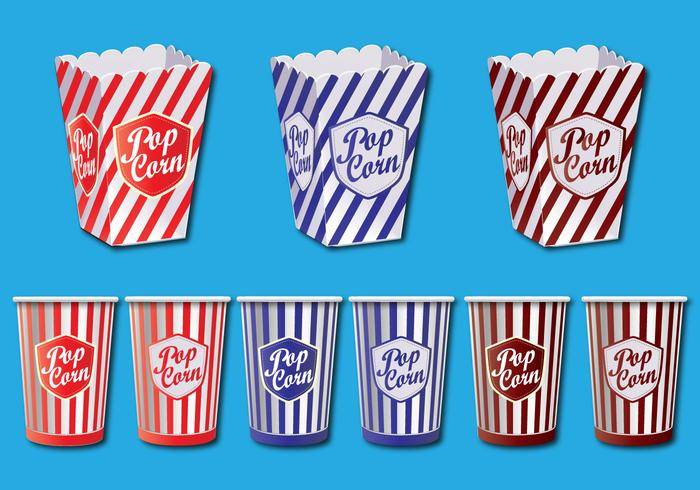 爆米花框矢量包