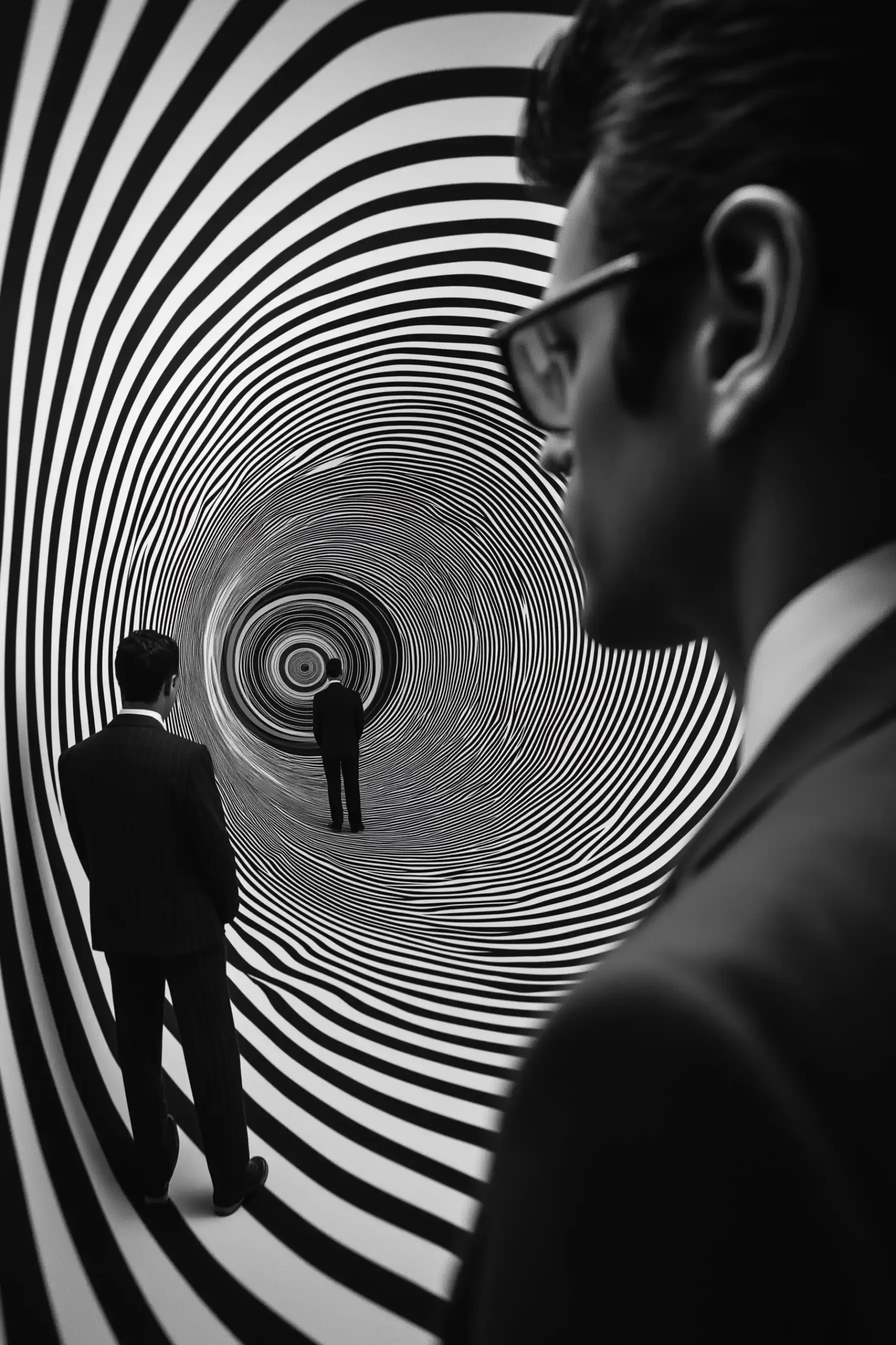 Striped Optical Illusion Photography Midjourney提示词