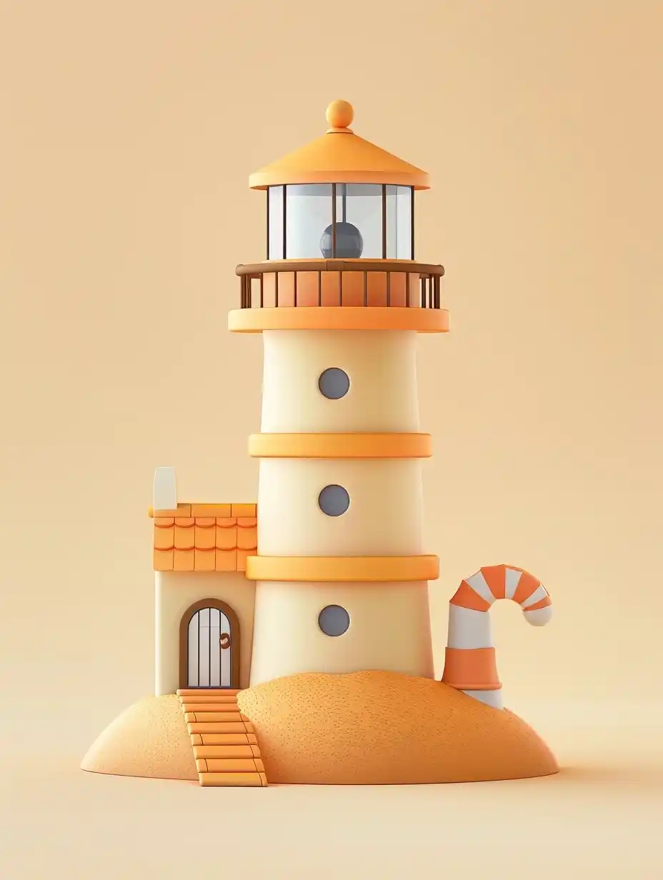 Persian Lighthouse in 3D Midjourney提示词