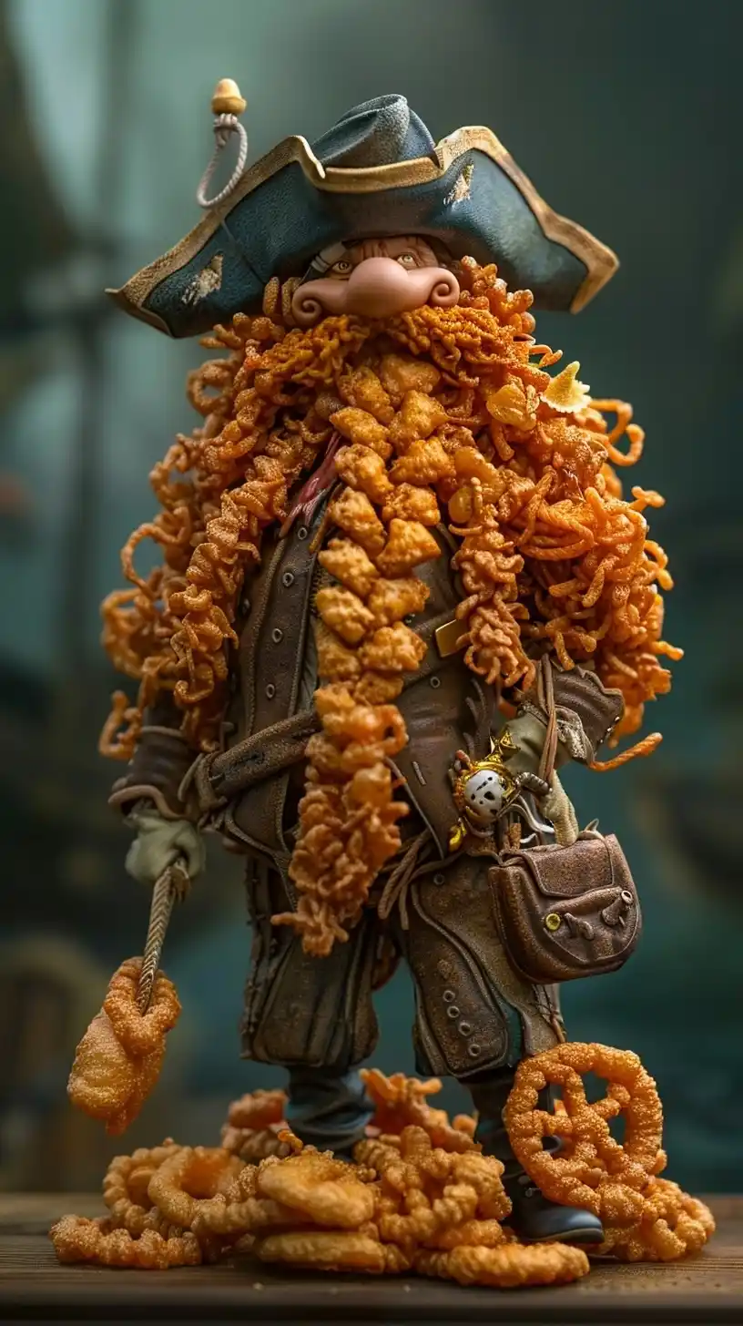 Fantasy Fish Stick Pirate Midjourney提示词