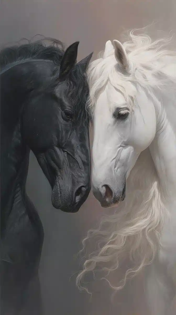 Detailed Horses Portraiture Midjourney提示词