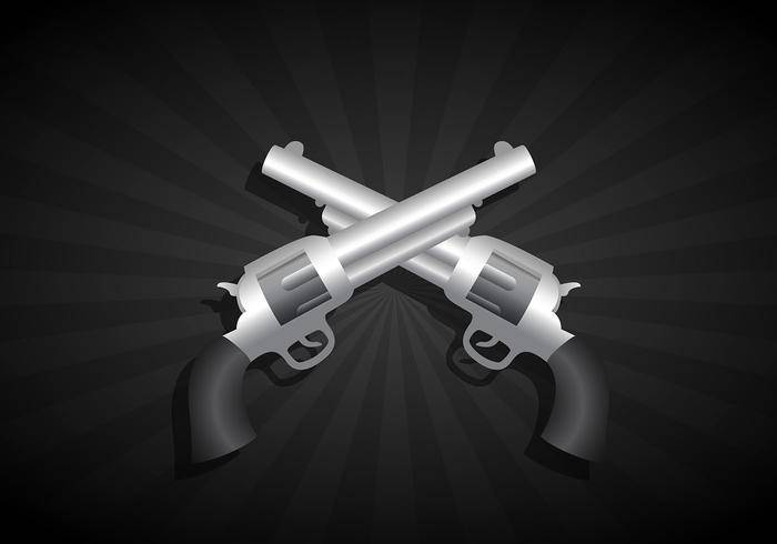 两支交叉的枪支