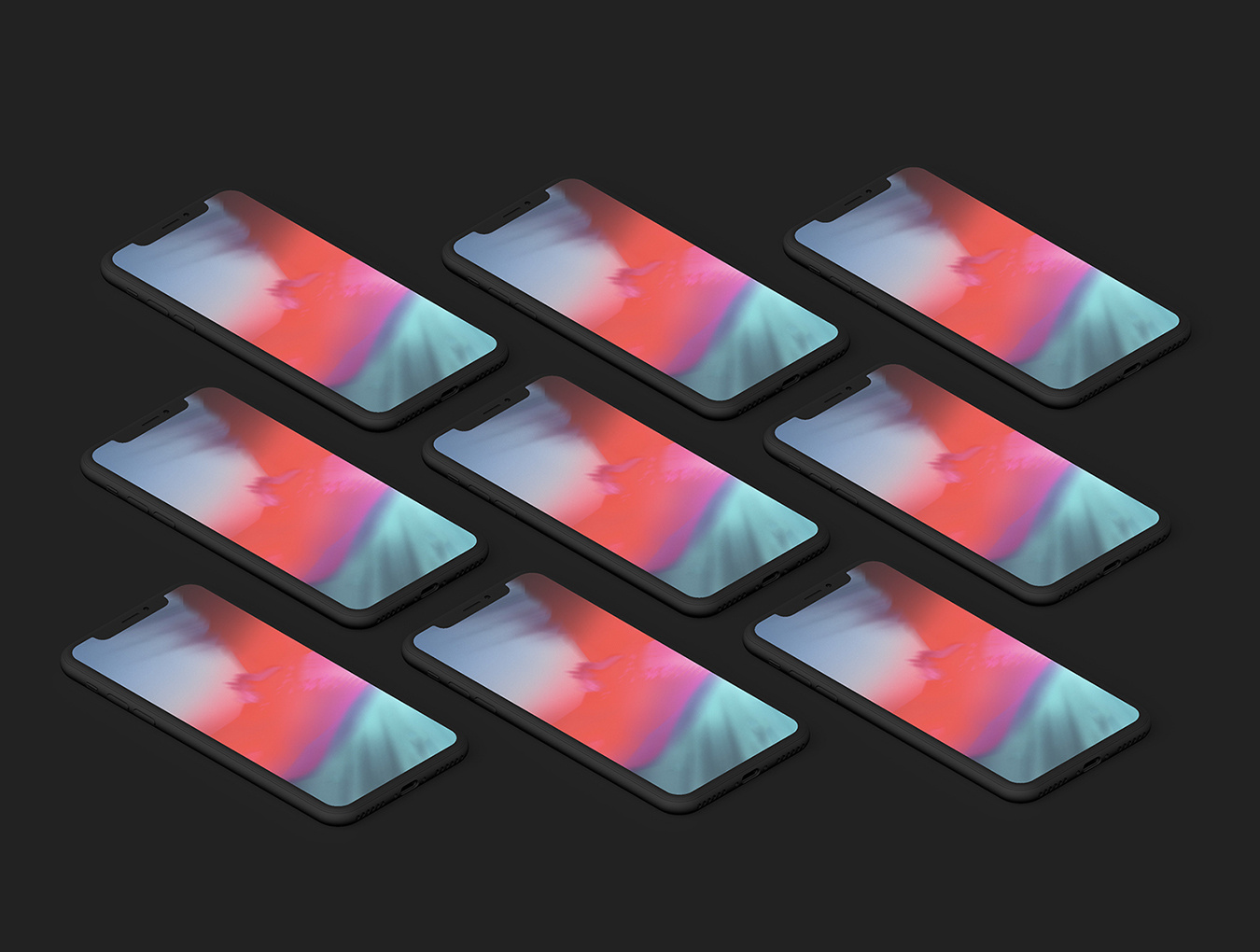 适用于Photoshop的Clay iPhone X Mockup。，Minimal Clay iPhone X.