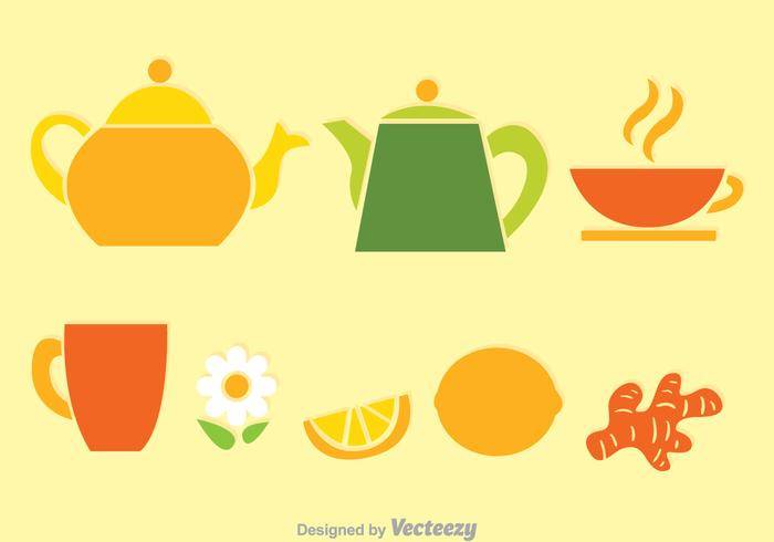 茶具颜色矢量