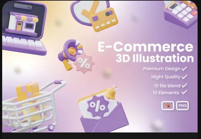 3d E_Commerce Icon