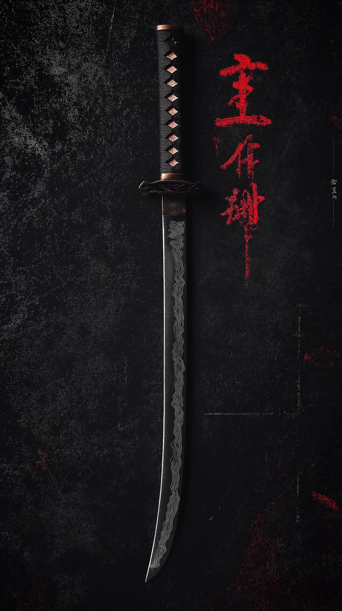 Samurai Katana Wallpaper Design Midjourney提示词