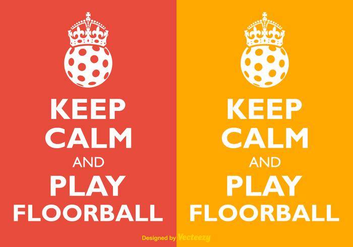 免费矢量保持冷静和播放Floorball