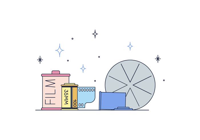 免费电影罐矢量