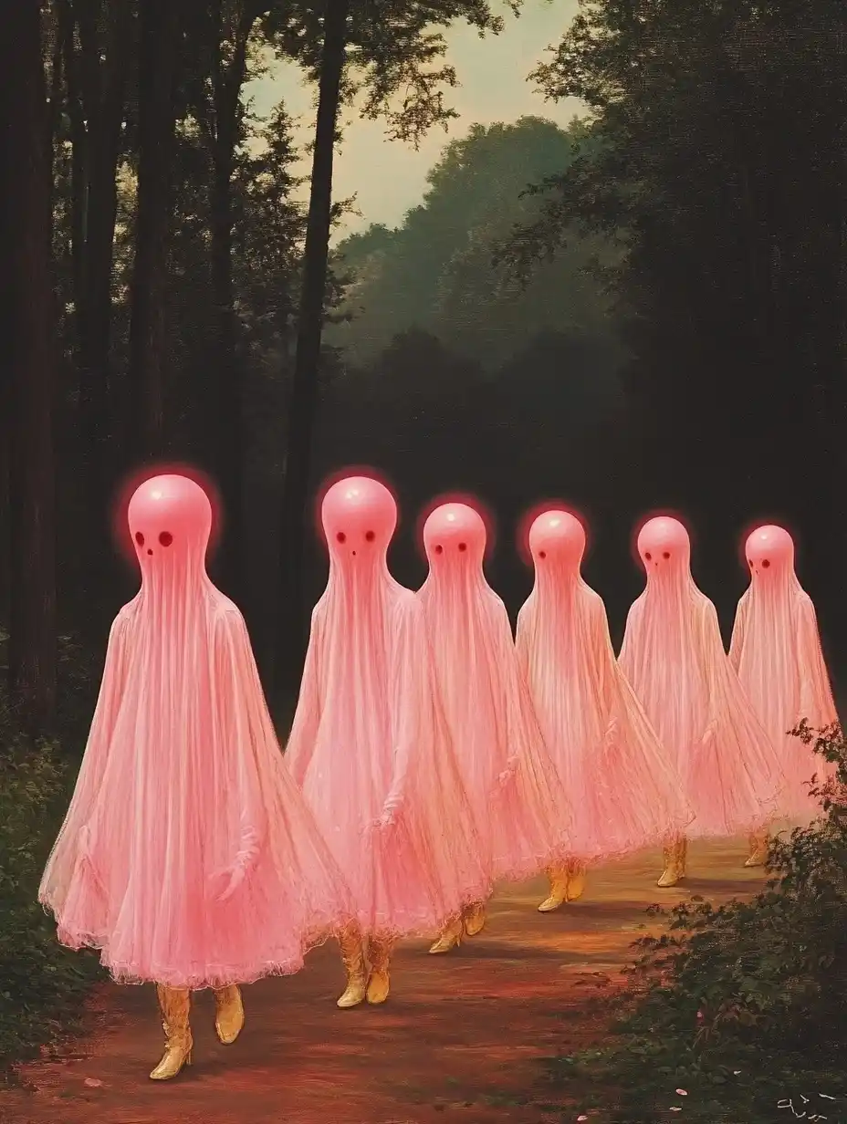 Surreal Figures in Shadows Midjourney提示词