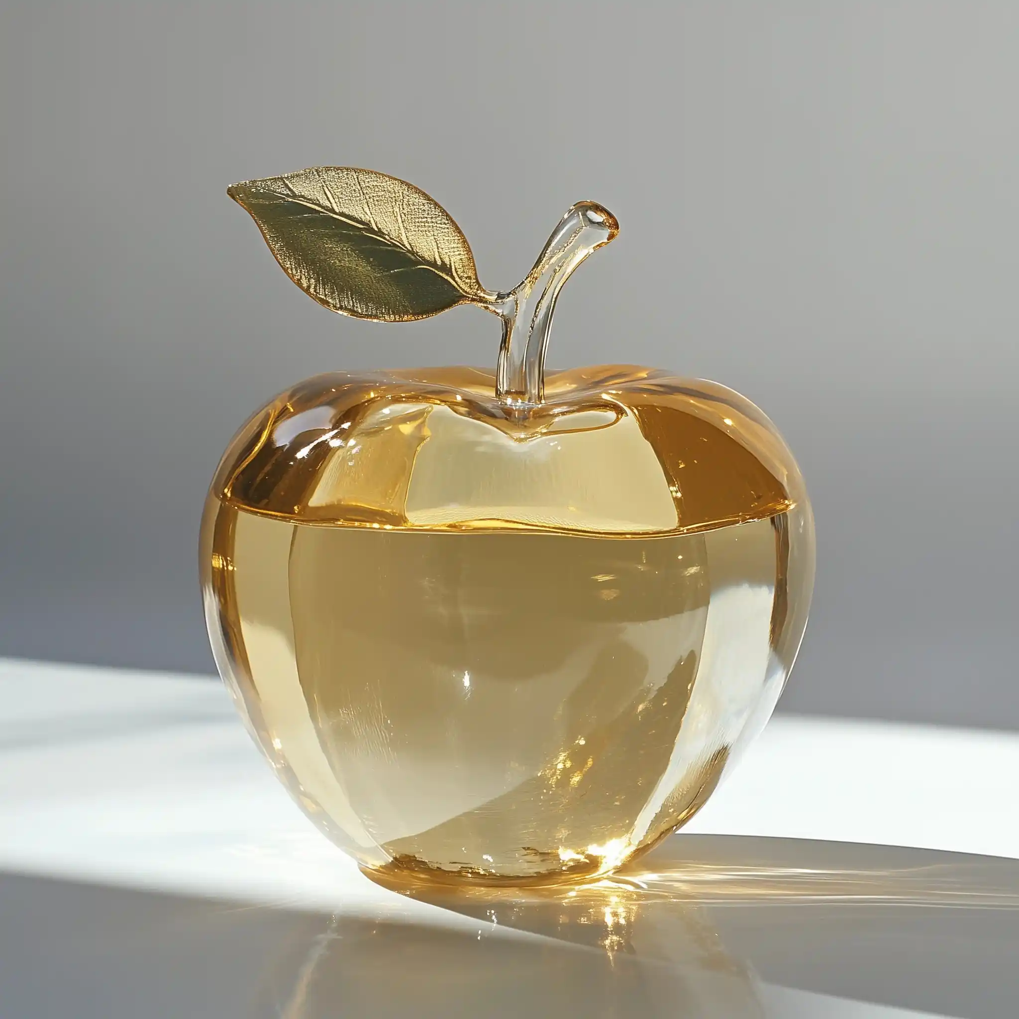 Glass Apple with Gold Midjourney提示词