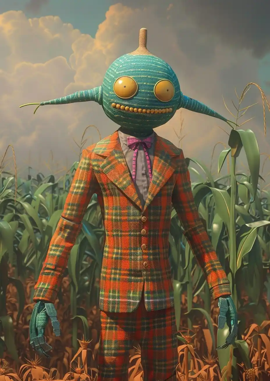 Comic Scarecrow in Madureira Style Midjourney提示词