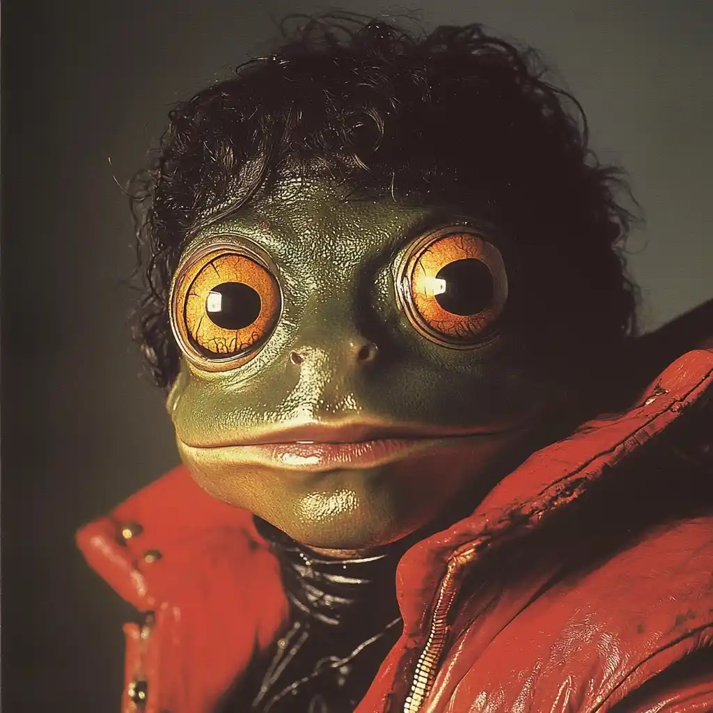 Frog-Faced Thriller Cover Midjourney提示词