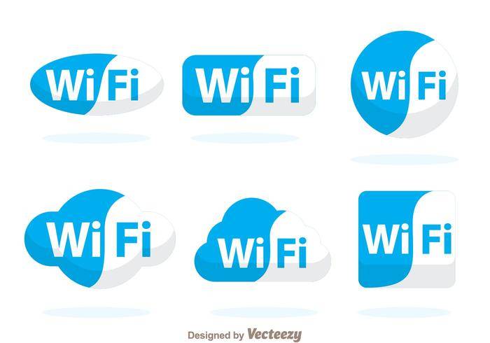 蓝色Wifi标志