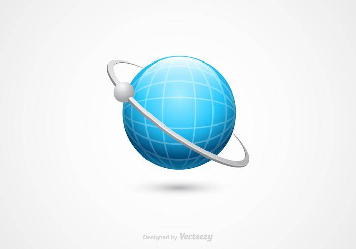 免费的3D地球矢量图标