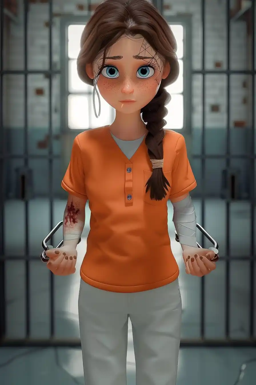 Pixar Prisoner Portrait Midjourney提示词