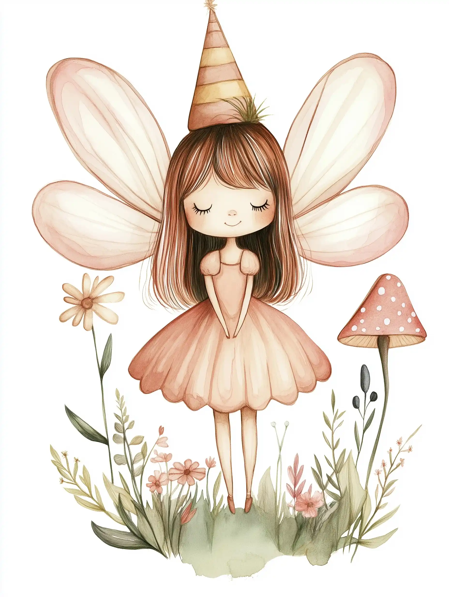 Scandinavian Fairy Birthday Clipart Midjourney提示词