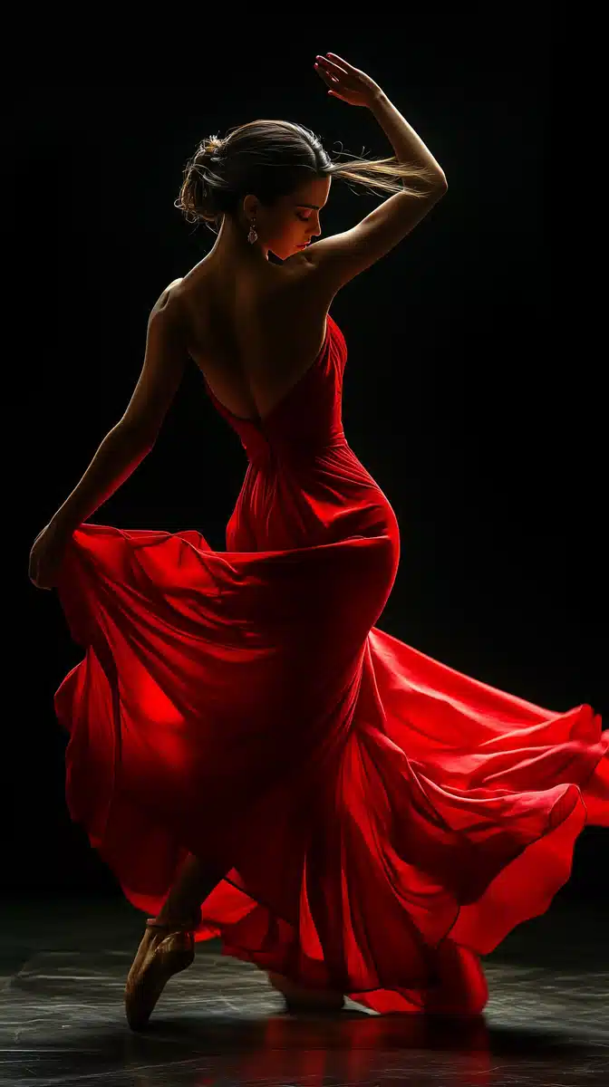 Tango Dancer in Red Midjourney提示词
