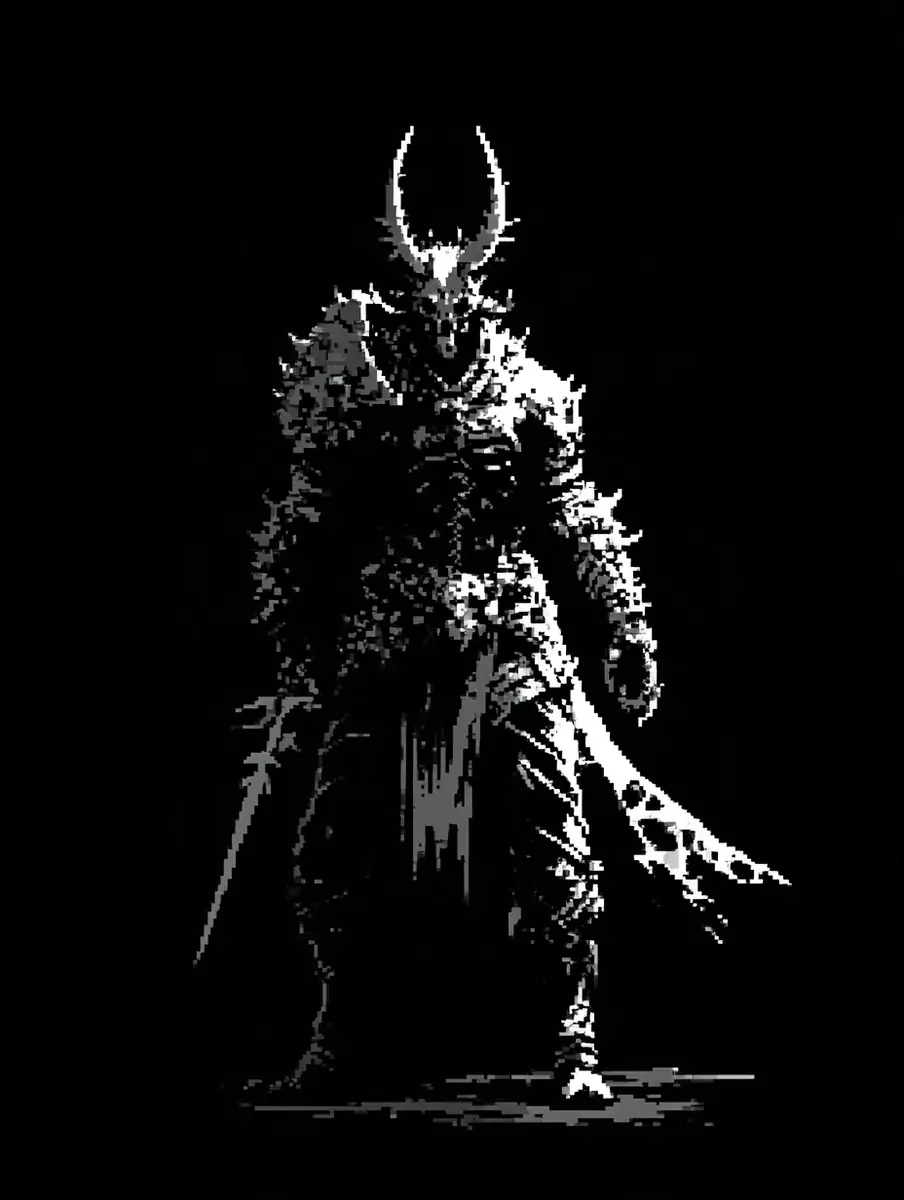 Pixel Demonic Captain Sprite Midjourney提示词