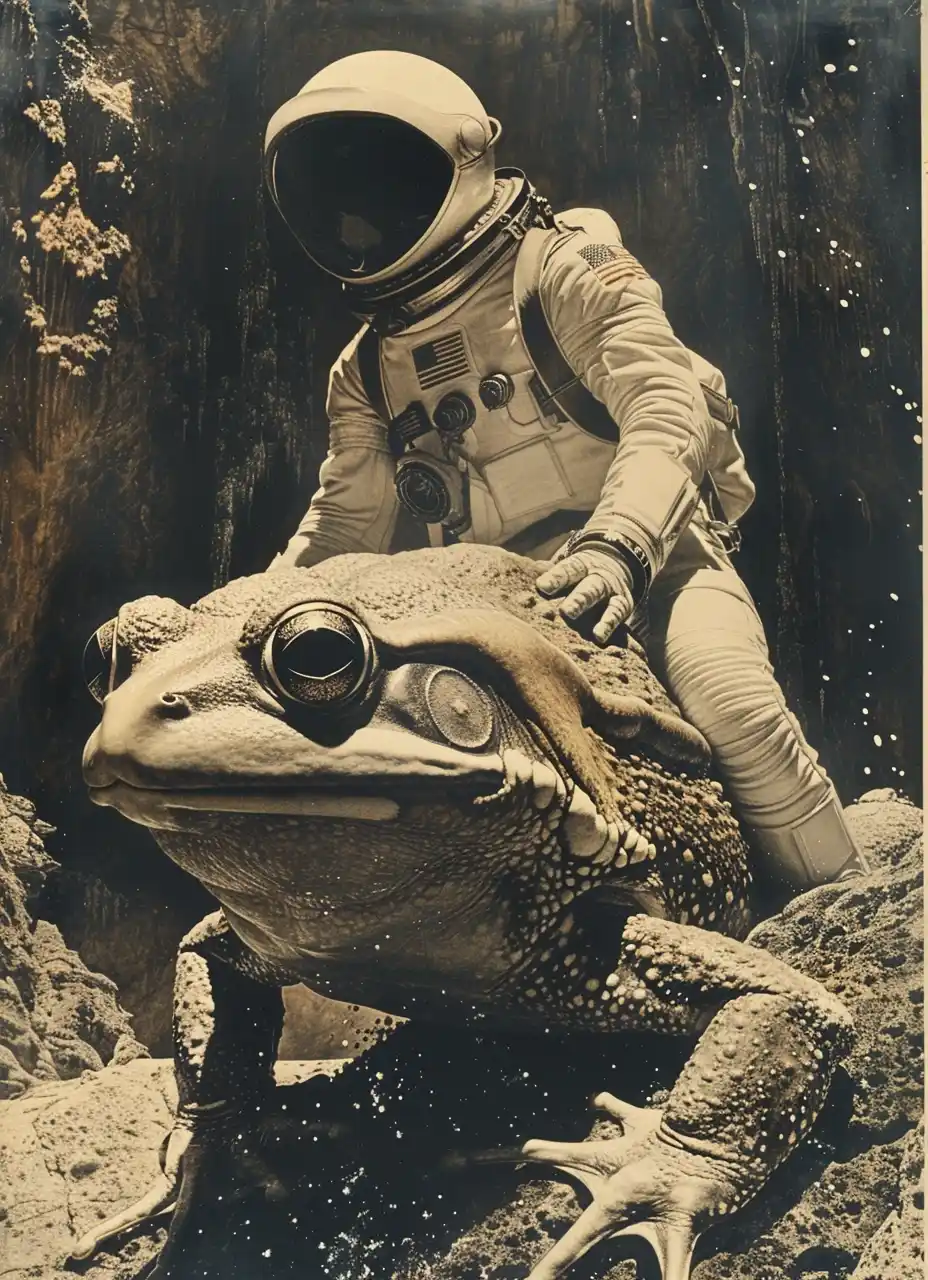 Frog-Riding Astronaut – AR 811 Midjourney提示词
