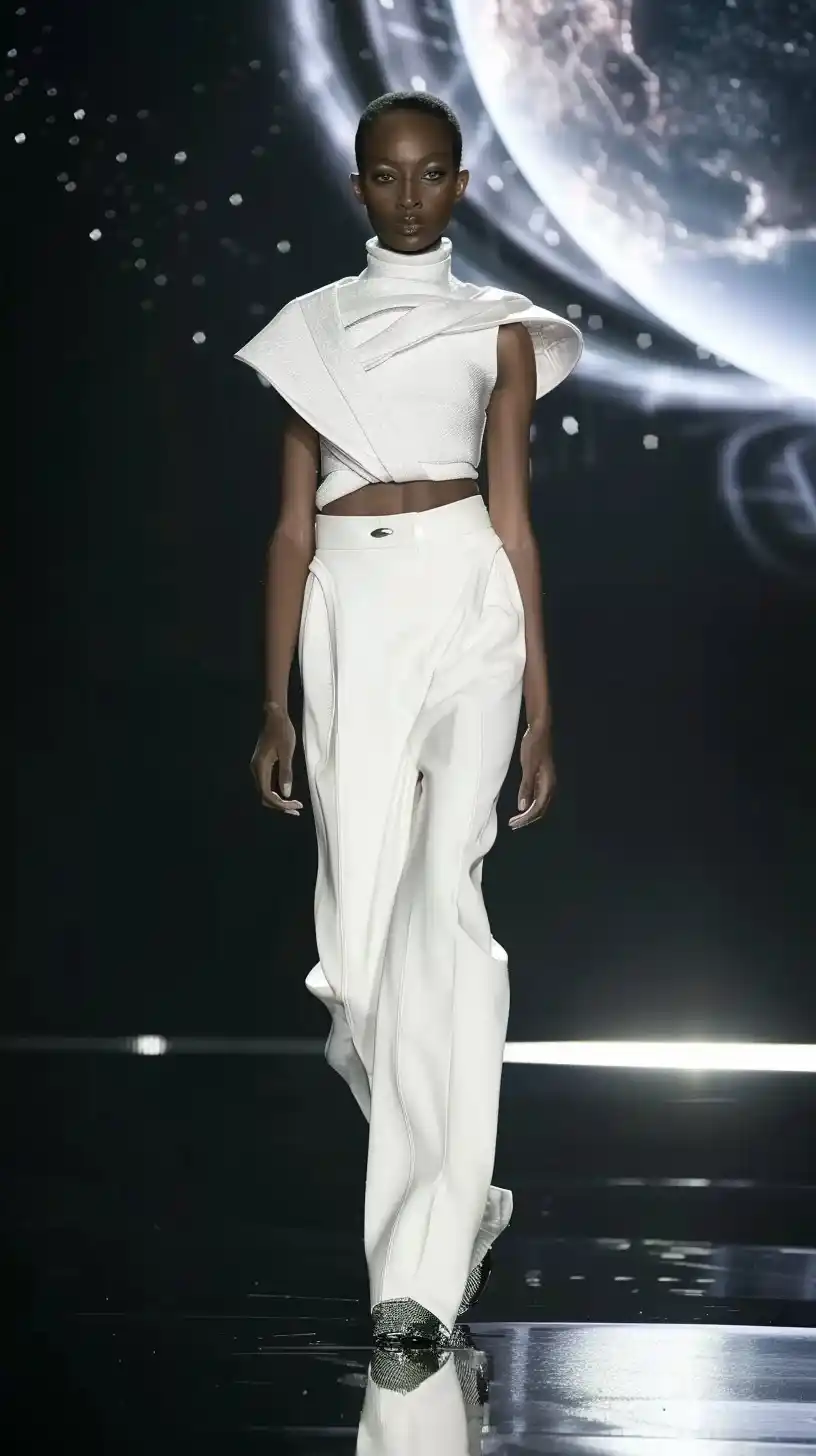 Futuristic Dior Runway Portrait Midjourney 提示词生成效果