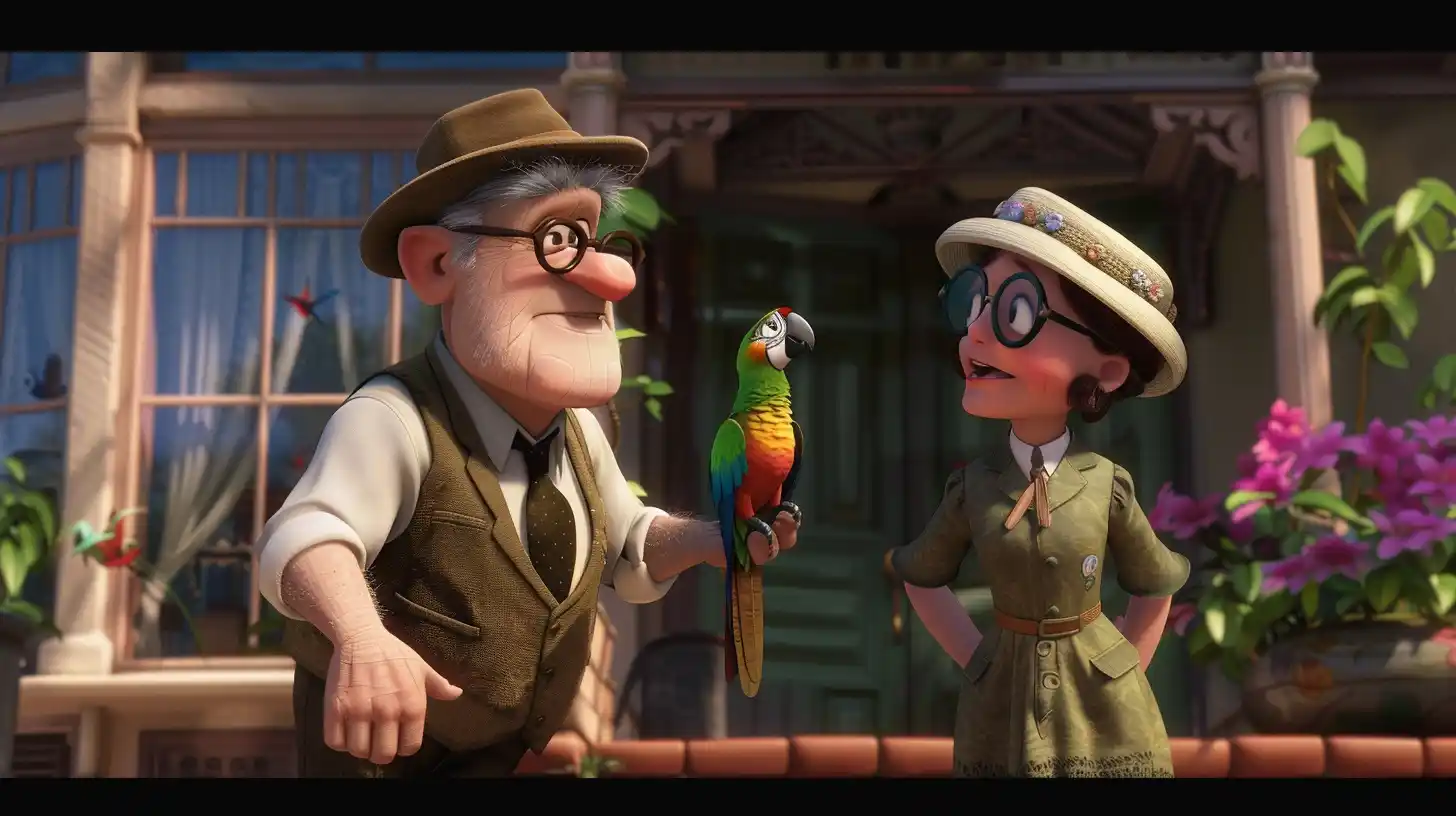 Pixar Style Colonial Explorers Midjourney提示词