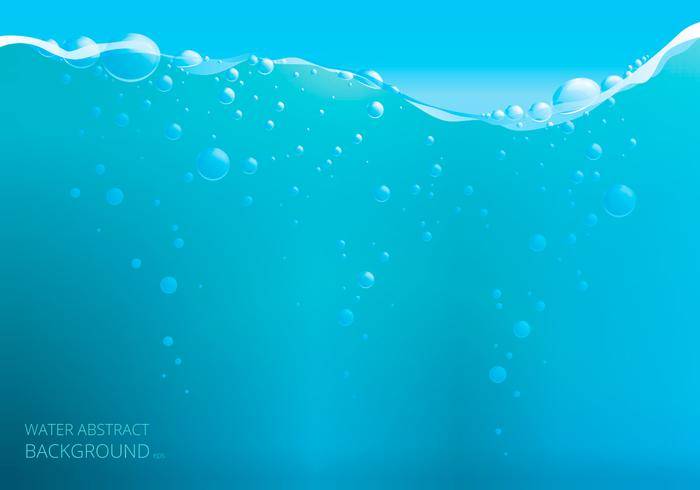 与空气泡影的水传染媒介波浪表面