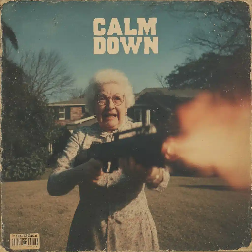 Fisheye Grandma with Flamethrower Midjourney提示词