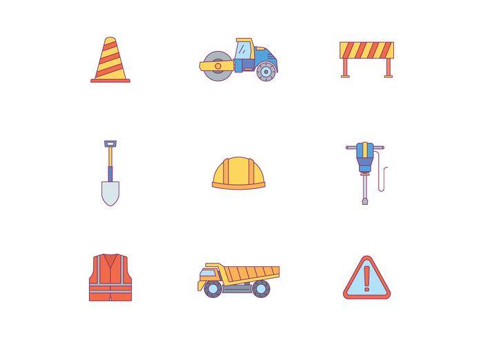 道路工作图标
