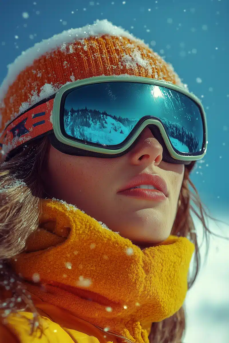 Retro Snowmobile Adventure Midjourney提示词