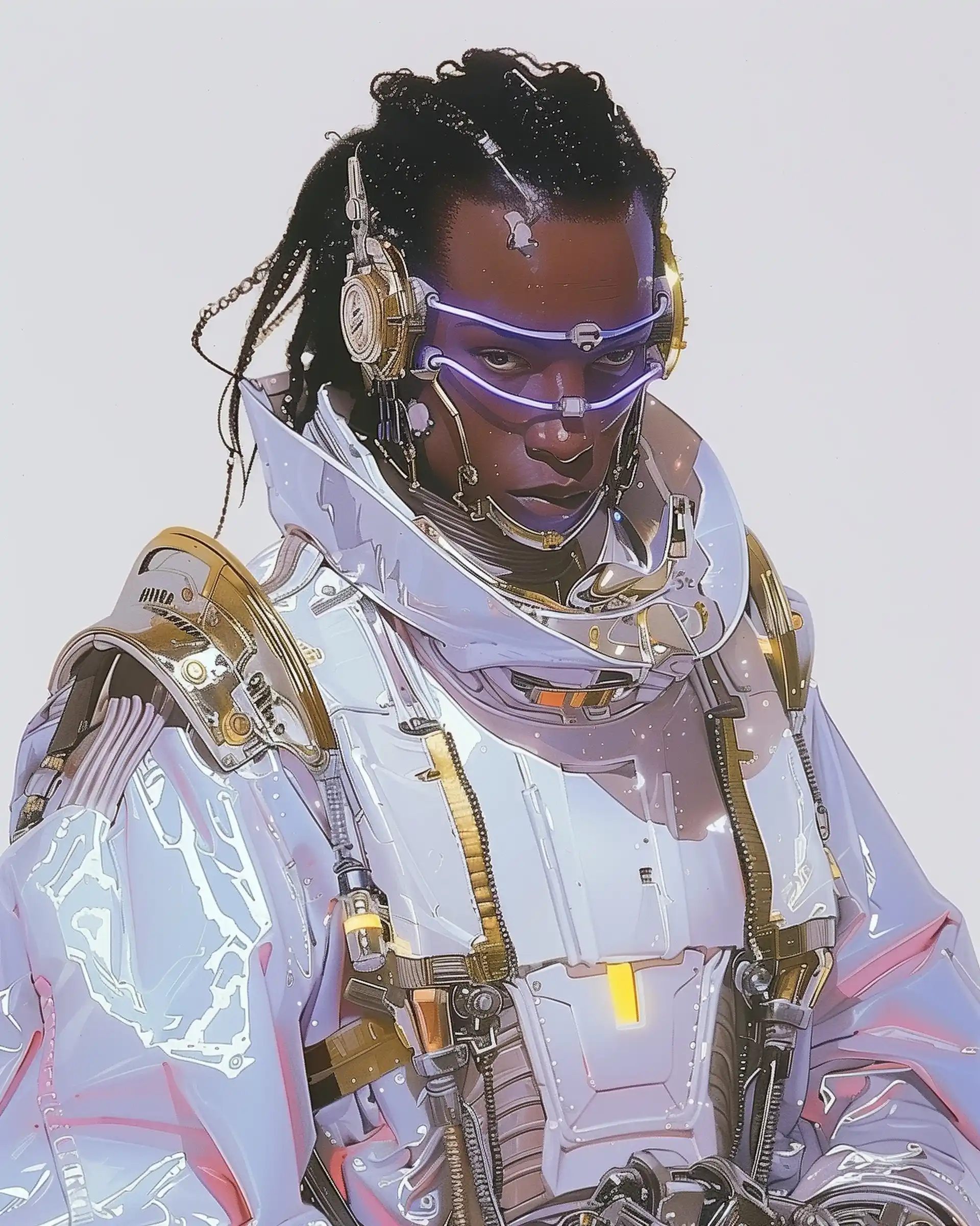 Futuristic Warrior by Sorayama Midjourney提示词