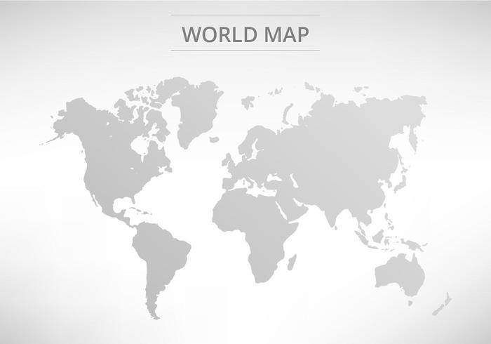 免费矢量灰色世界地图