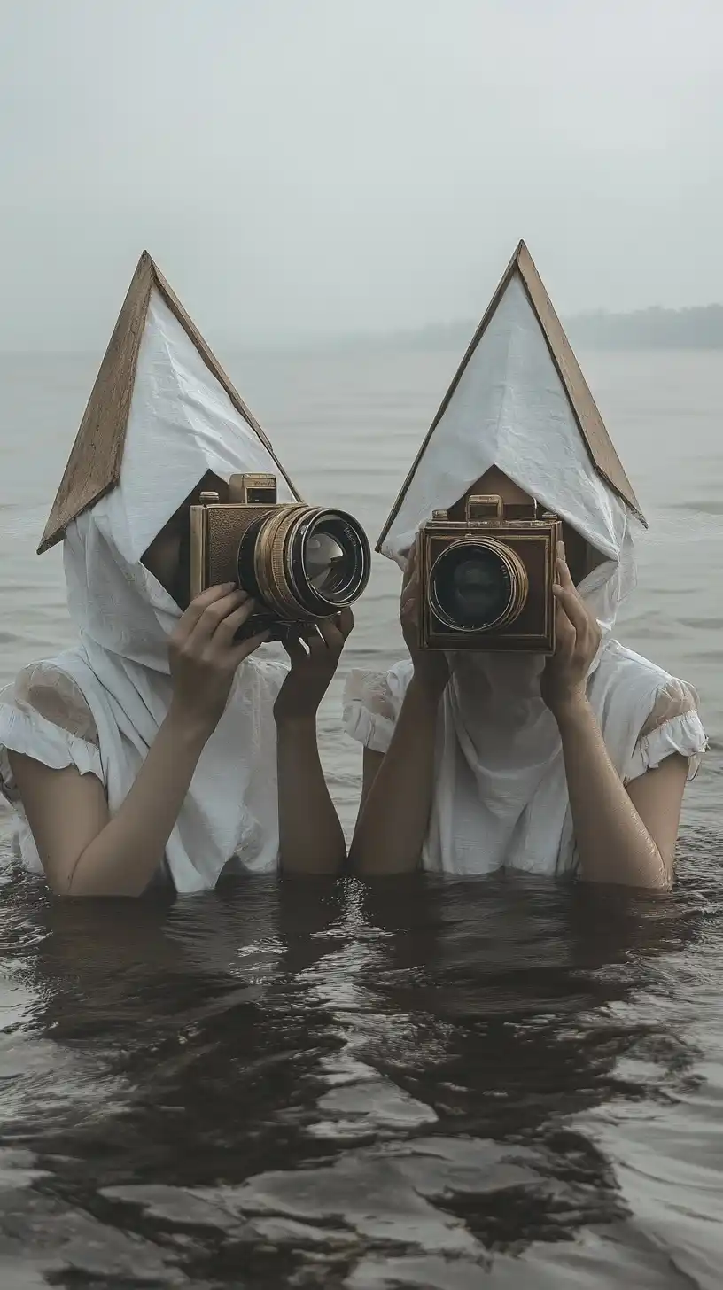 Cinematic Women in Water Midjourney提示词