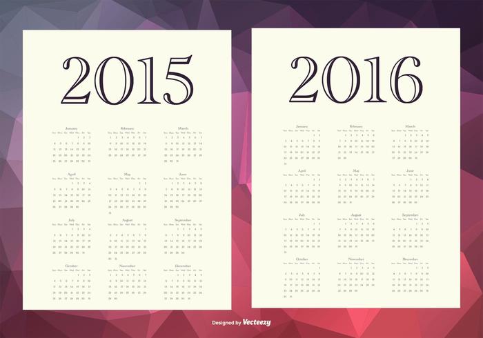 2015年2016年日历