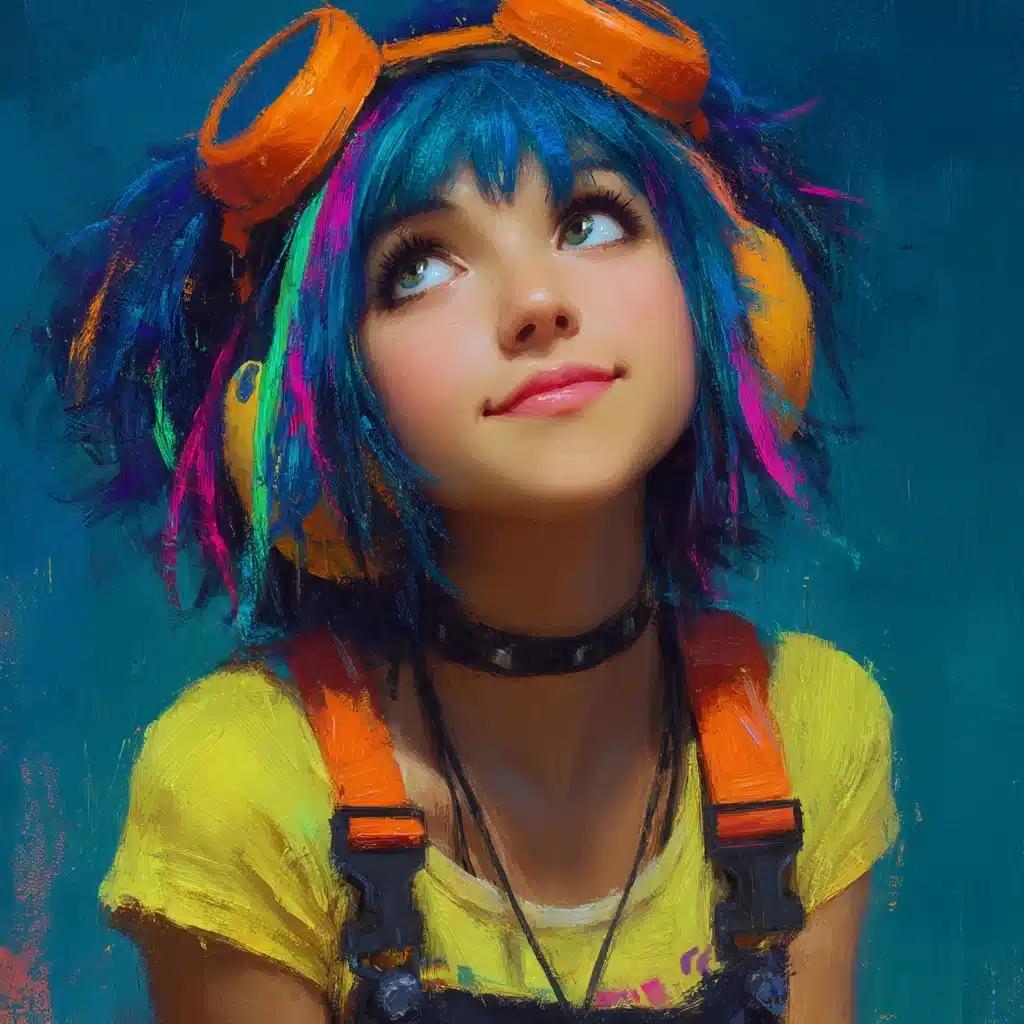 Futuristic Girl NFT Art Midjourney提示词