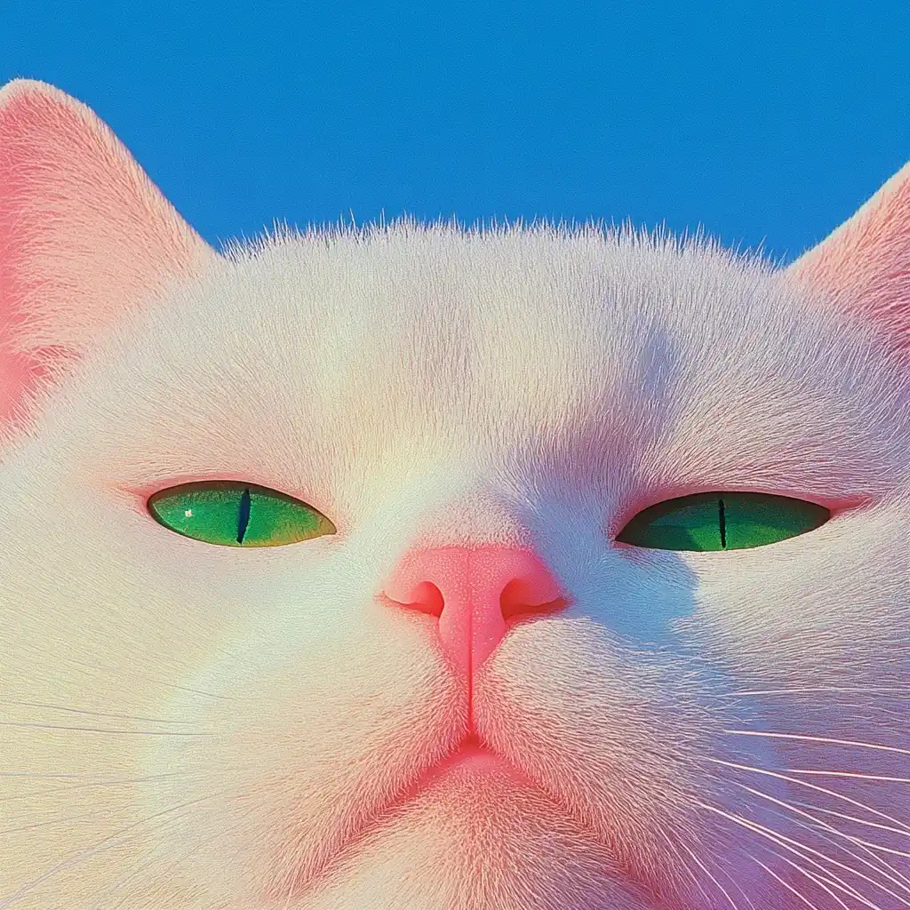Pastel Fat Cat Portrait Midjourney提示词