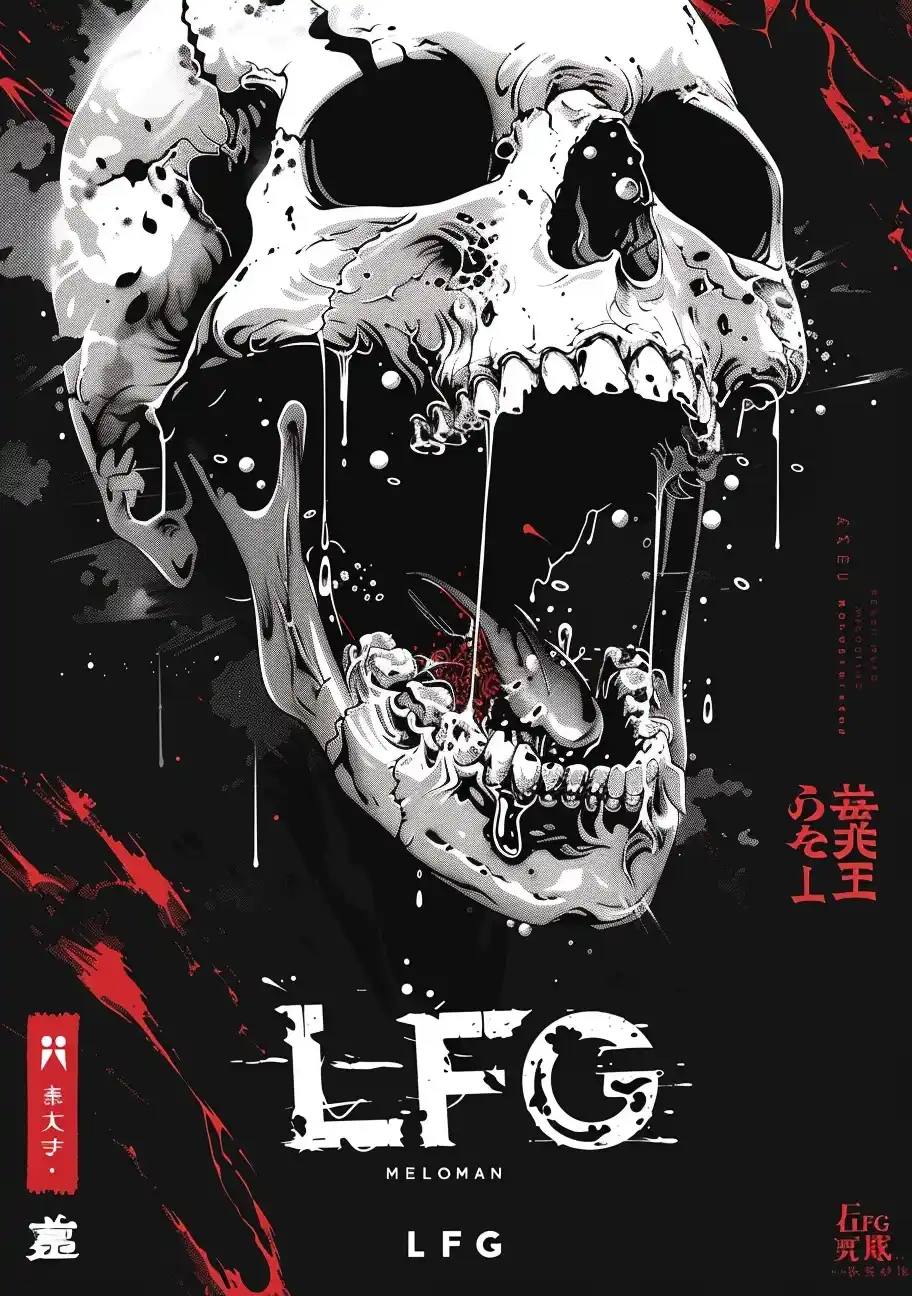 Minimalist Synthwave LFG Poster Midjourney提示词
