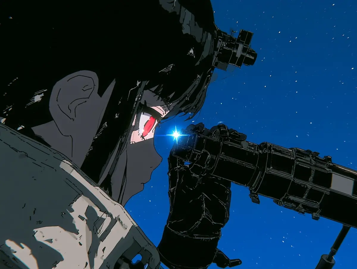 Cell Shaded Telescope Star Midjourney提示词