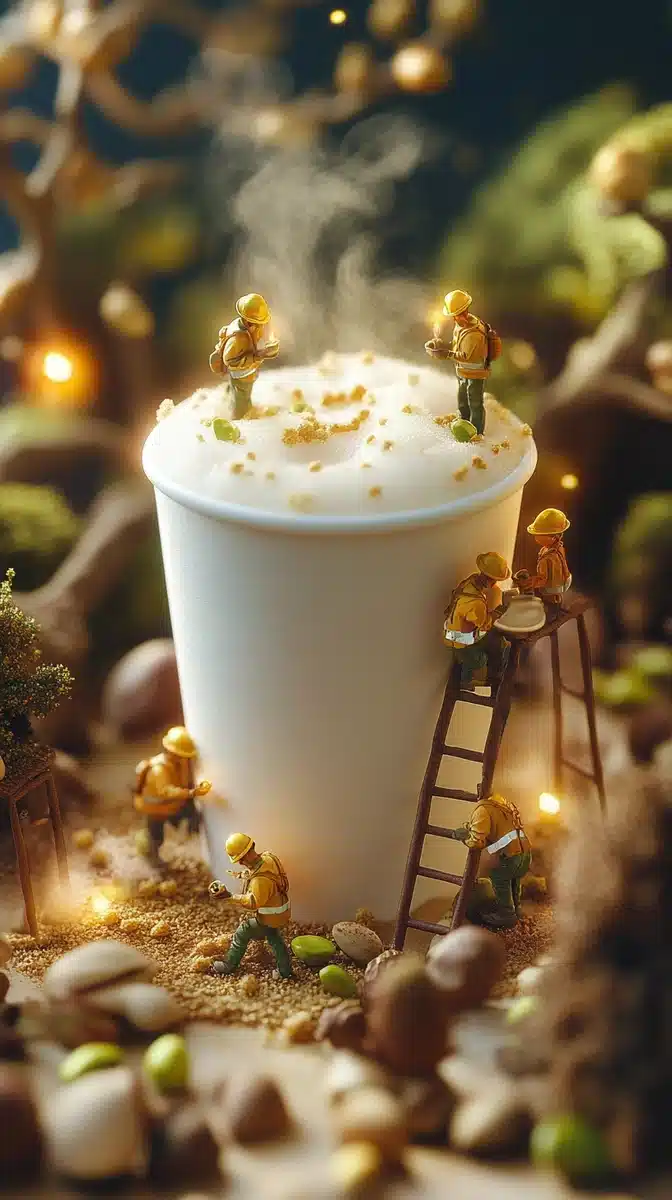Cinematic Macro Cup Scene Midjourney提示词